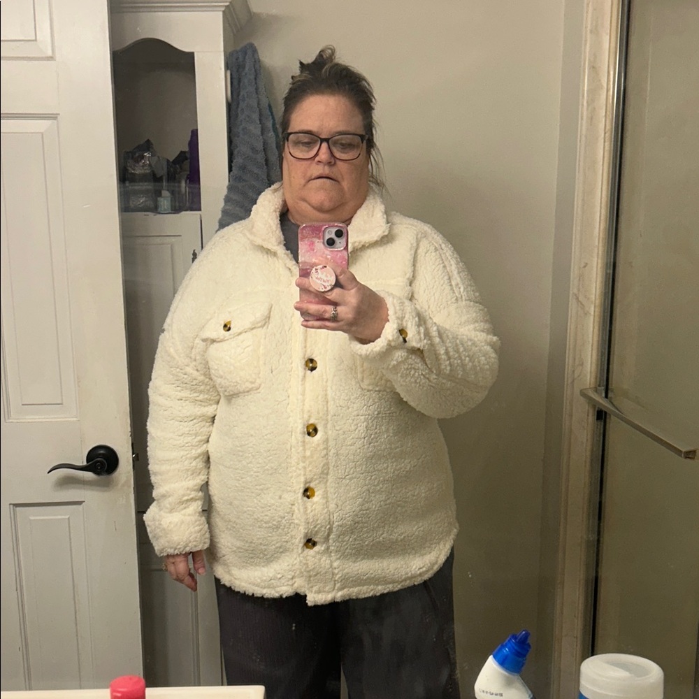 No Boundaries Cream Teddy Jacket bought at Walmart  - NWOT!